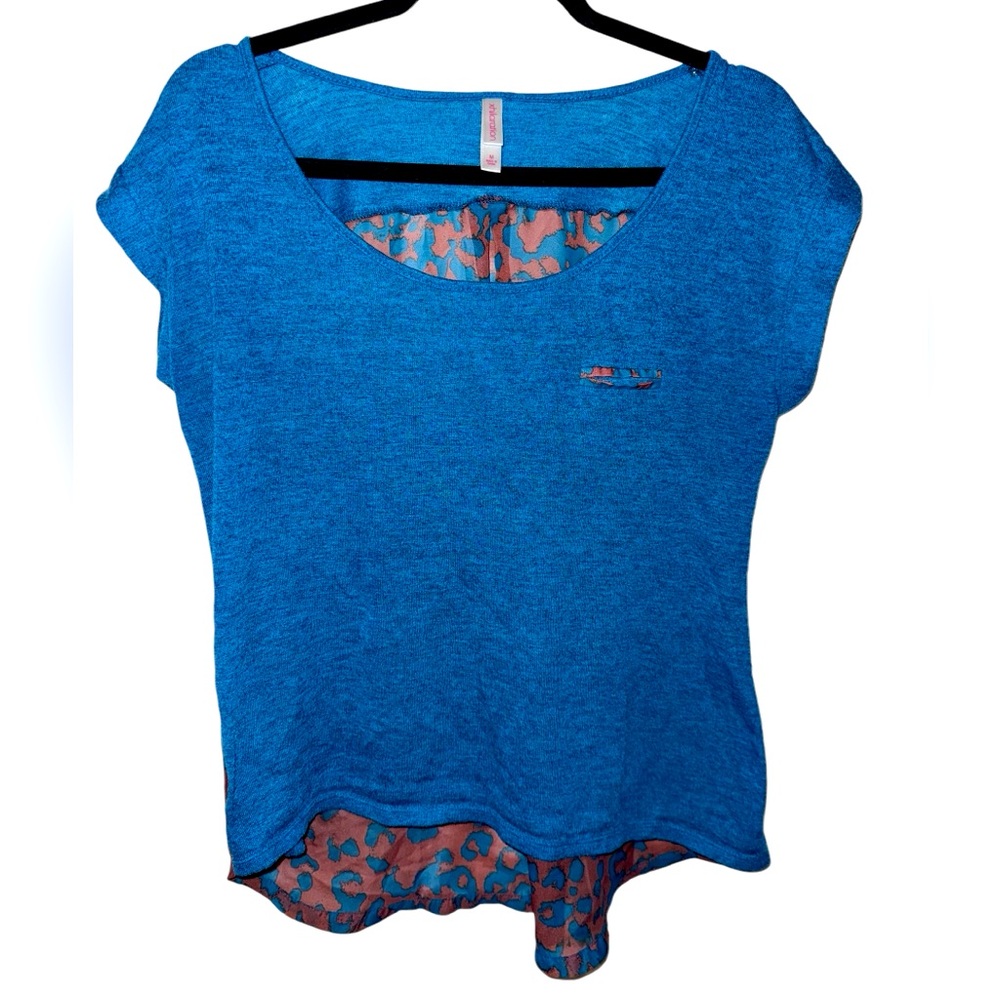 Woman’s Short Sleeve High Low Top